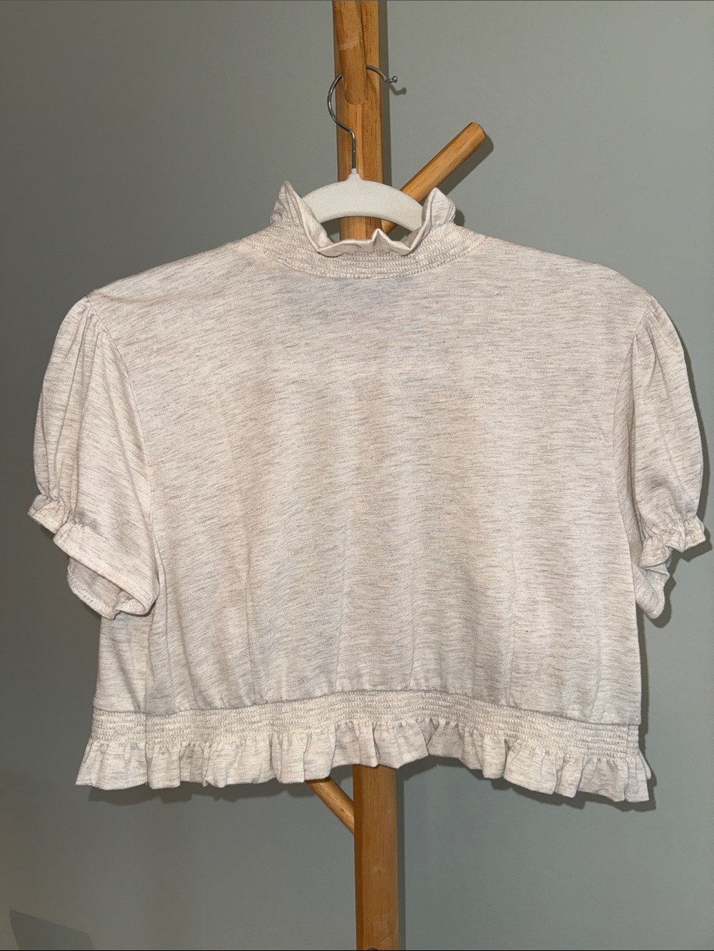 Just Love Cream Lightweight Ruffle-Trim Open Cardigan - Picture 4 of 10